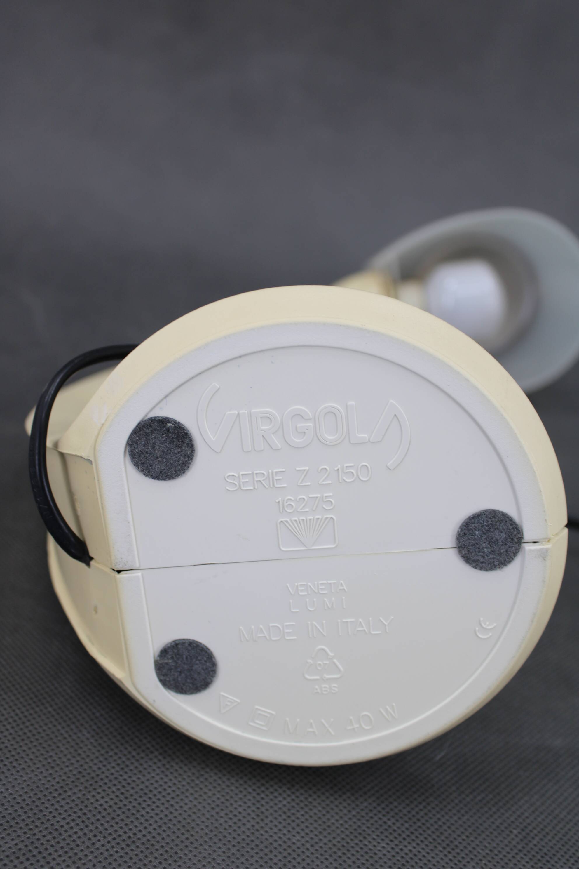 1970s Pair of Veneta Lumi Table Lamps  model Virgola, Italy