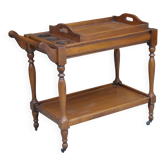 Table desserte a plateau, roulantes , bois exotique massif