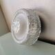 Vintage round glass ceiling lamp, 70s