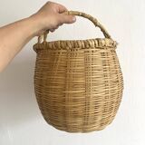 Vintage woven bamboo basket