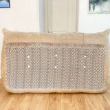 Togo sofa 3 places by Michel Ducaroy in beige velvet