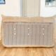 Togo sofa 3 places by Michel Ducaroy in beige velvet