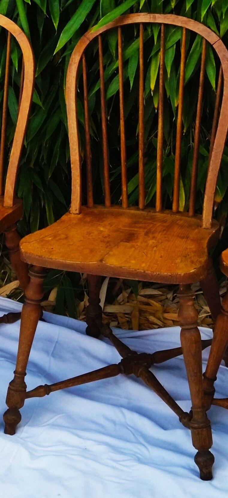 Solid wood chairs, vintage