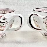 2 anciennes tasses + sous-tasses à thé porcelaine Sarreguemines Minton