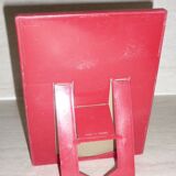 Red plastic table mirror 18X13