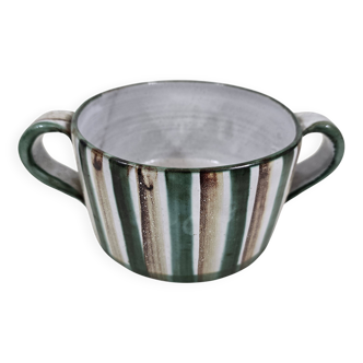 large bowl with two handles (25 cm) by Robert Picault in Vaullauris