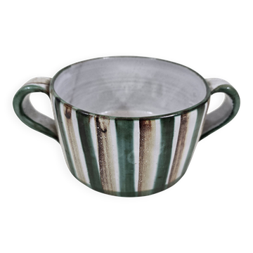 large bowl with two handles (25 cm) by Robert Picault in Vaullauris