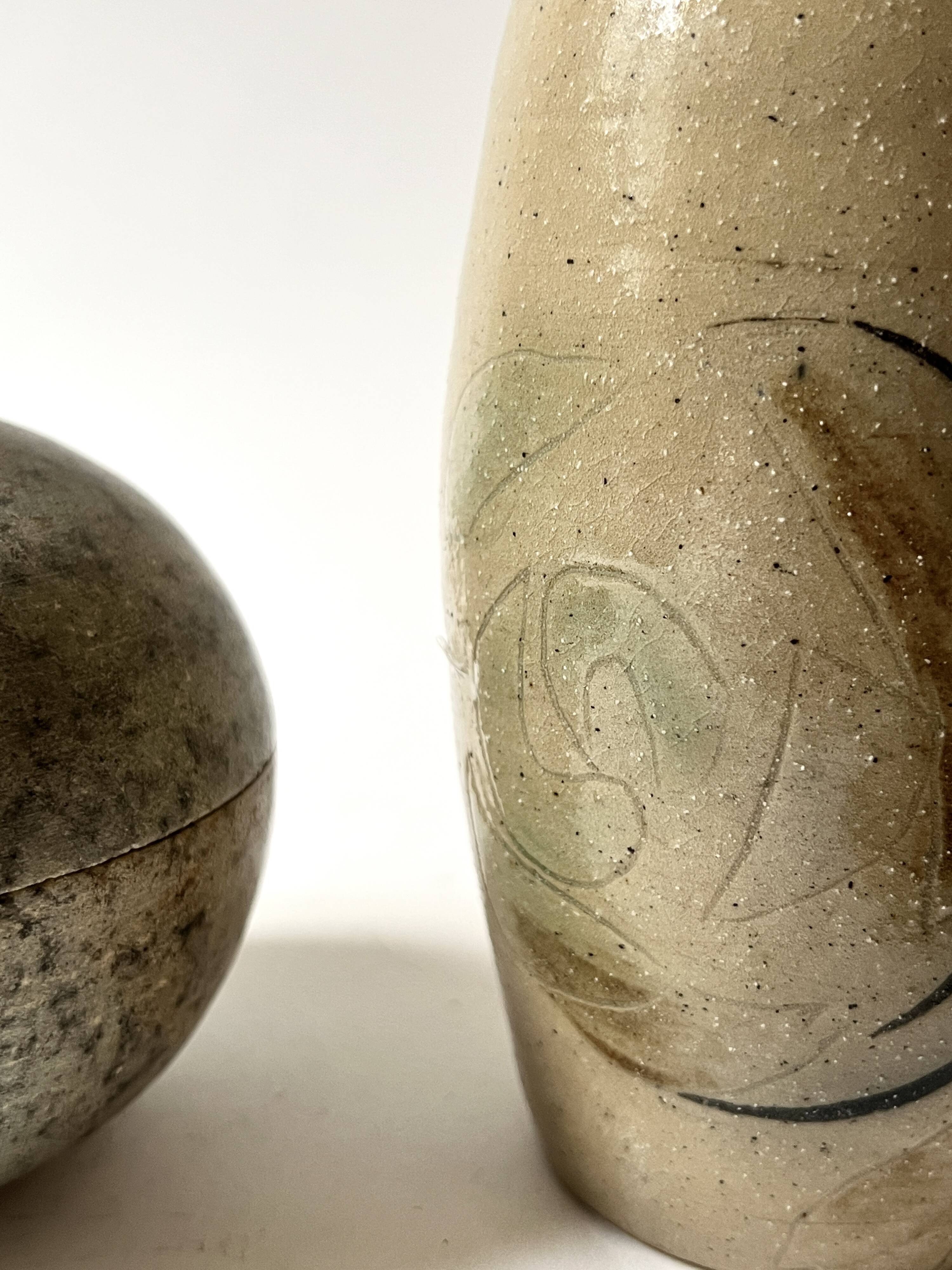 Handmade glazed ceramic vase