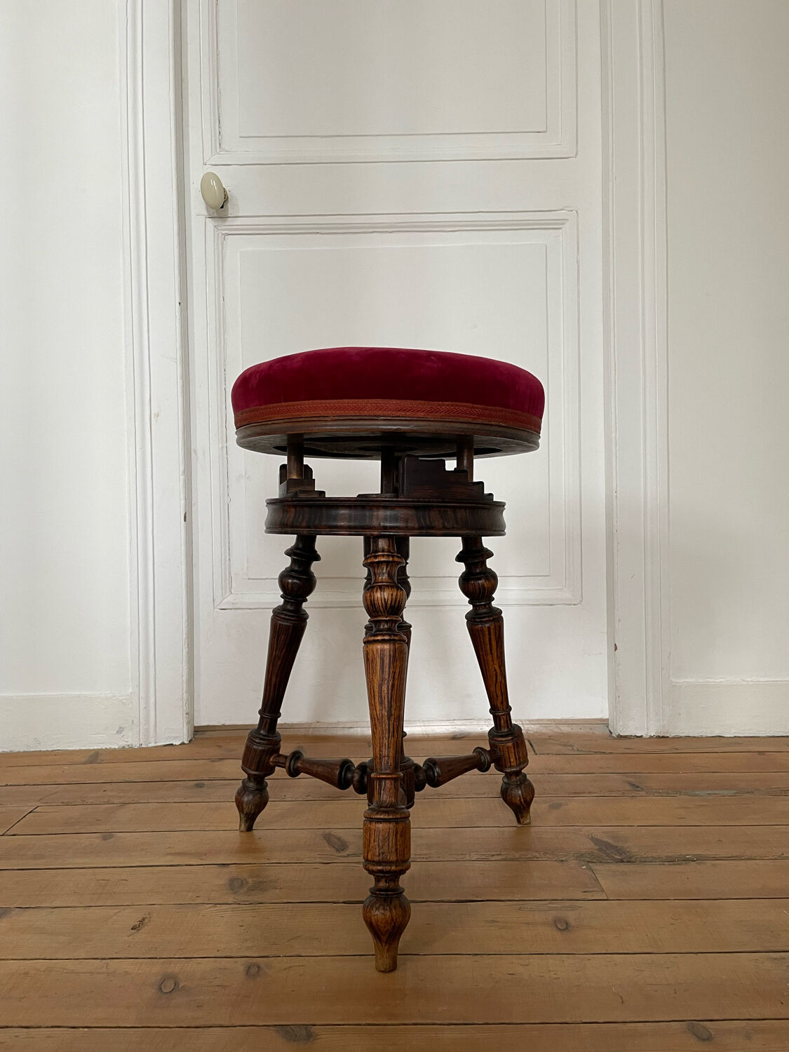 Nineteenth century rosewood piano stool