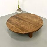 Circular oak coffee table, circa 1950
