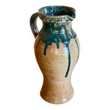 Vintage handmade ceramic jug vase pot