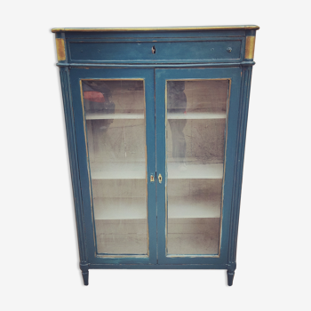 Showcase Louis XVI blue patina