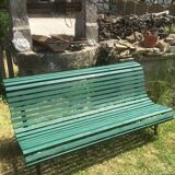 Banc de jardin pieds métal et lattes en pin