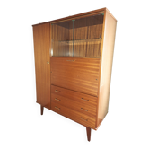 Teak secretary desk in mahogany color.