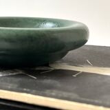 Ashtray / round ceramic catchall in emerald green.