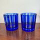 Pair of vintage Arques crystal whisky glasses