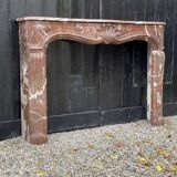Louis XV fireplace in Rances marble, 18th century