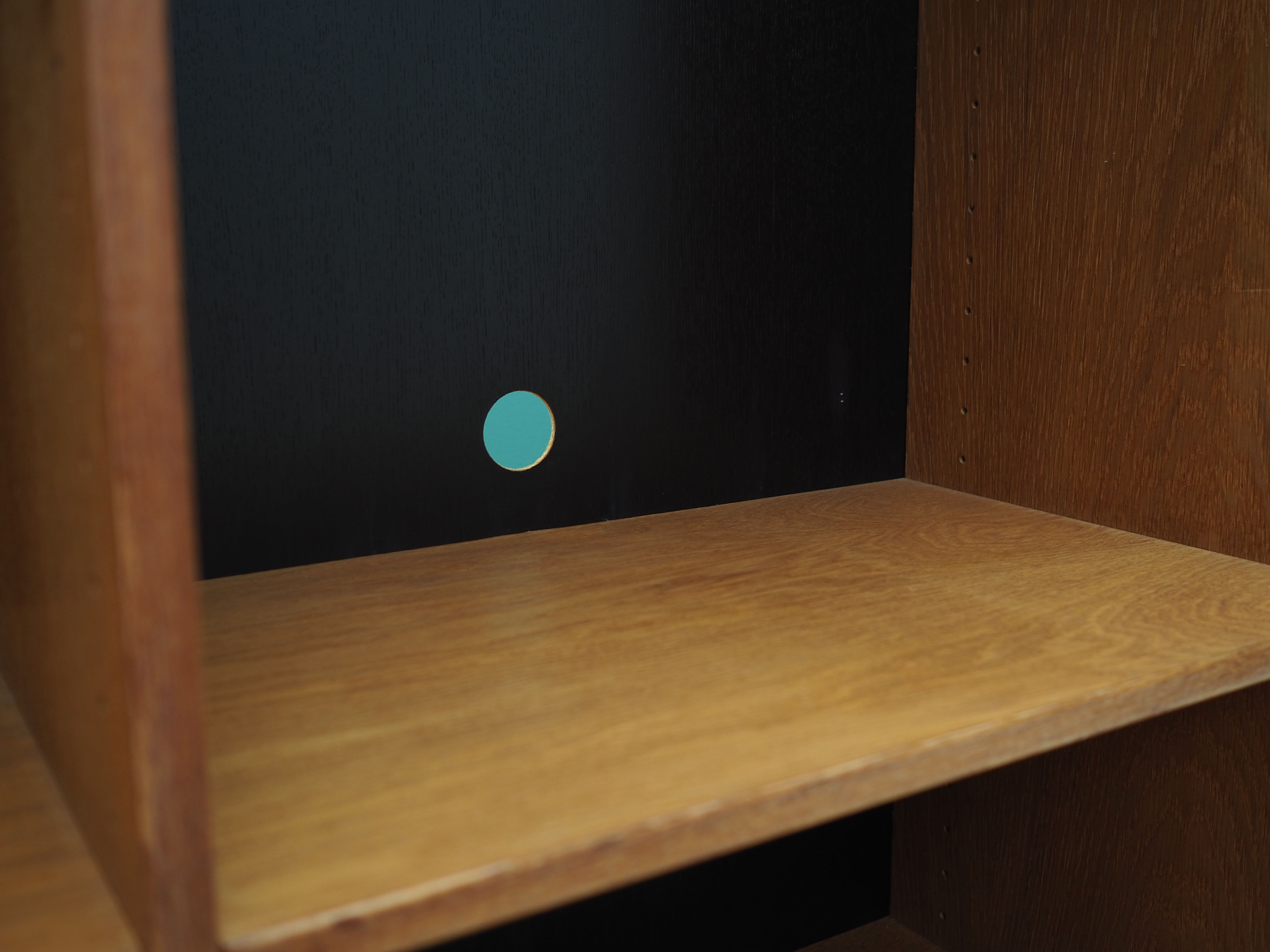 Oak bookcase, Danish design, 1970s, manufactured by ÆJM Møbler