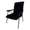 1960s vintage black velvet armchair