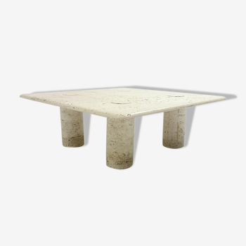 Mid Century Modern Travertine Coffee Table