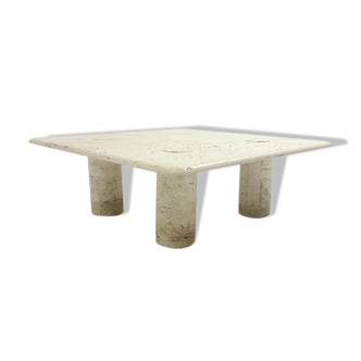 Mid Century Modern Travertine Coffee Table