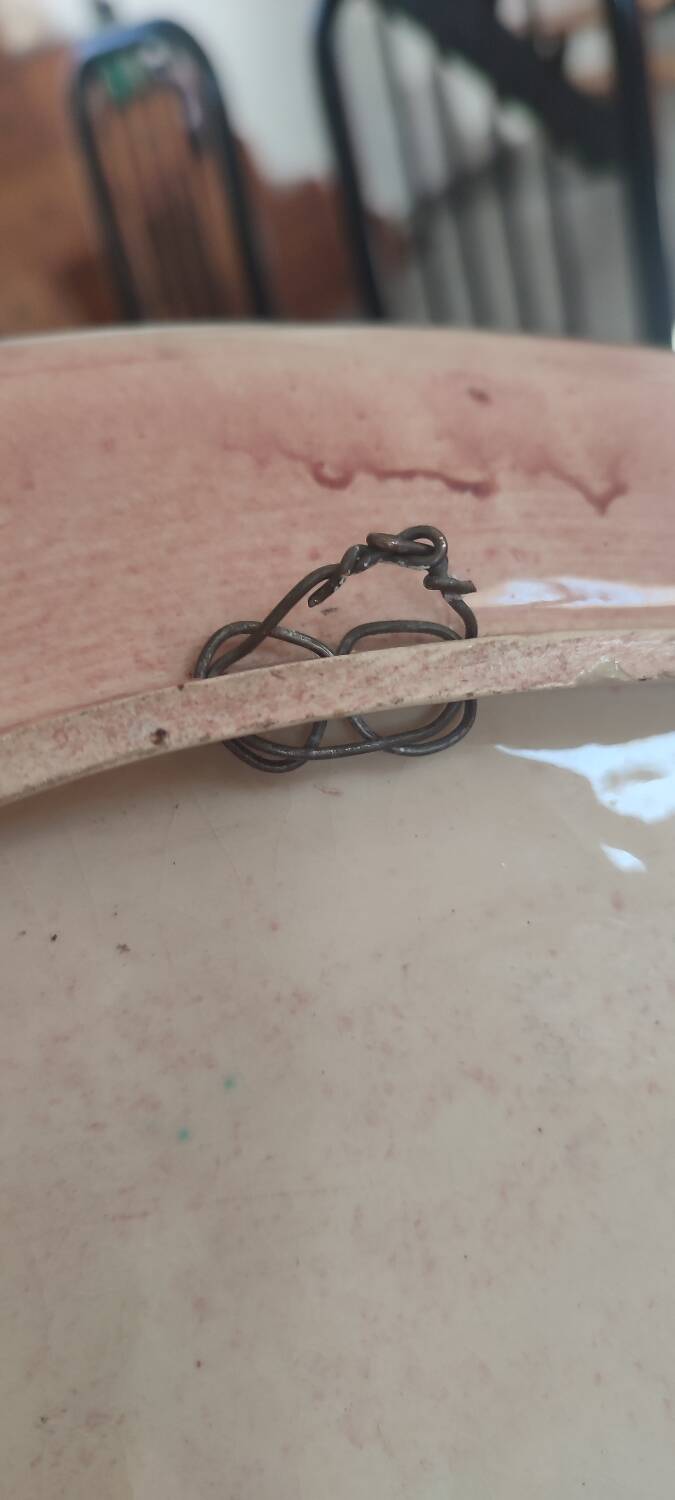 Large enamelled earthenware dish signed Tony Jaillet from the 1950s-60s.