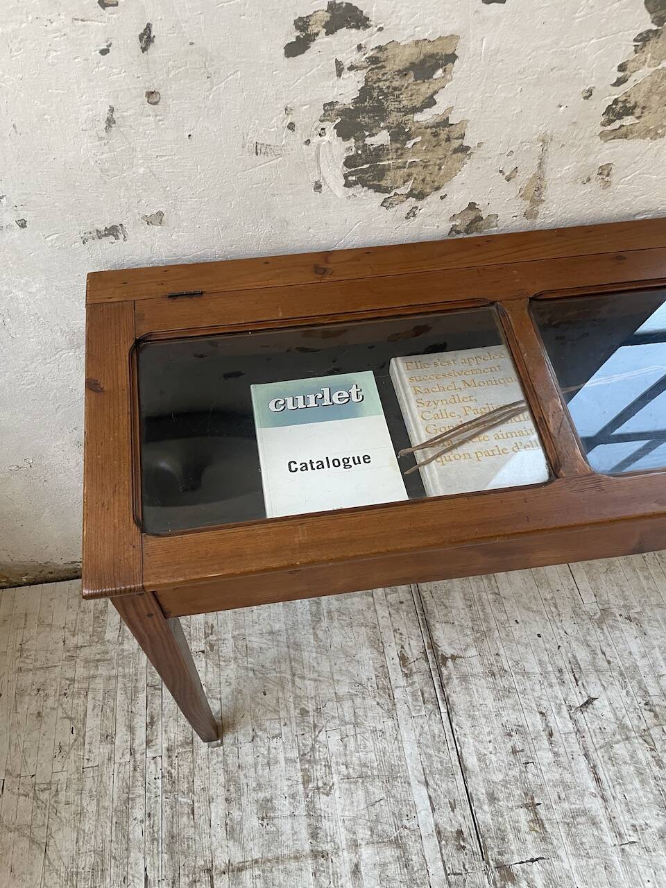 50s display cabinet side table