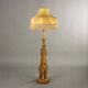 Eclectic antique carved wooden candlestick, Italy, 19th century.