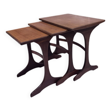 set de 3 tables gigognes gplan en teck