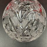 18cm cut crystal ball vase