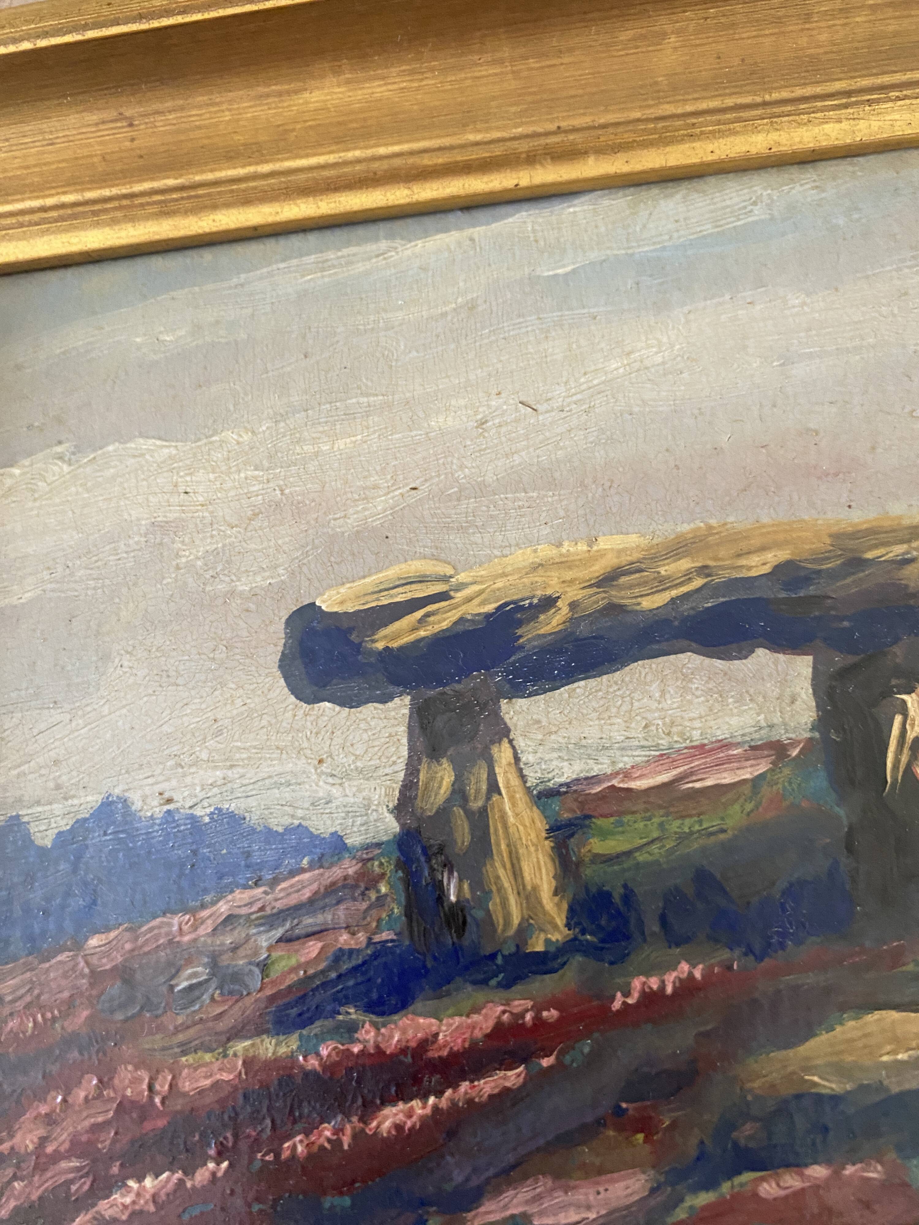 19th century oil and gilded frame