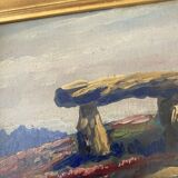 Huile 19e et cadre doré