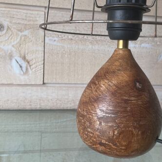 Lampe en bois vintage