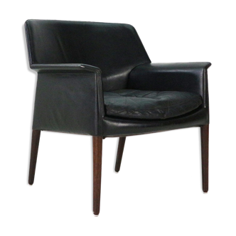 Larsen & Bender Madsen rosewood and leather cluc chair, 1960s