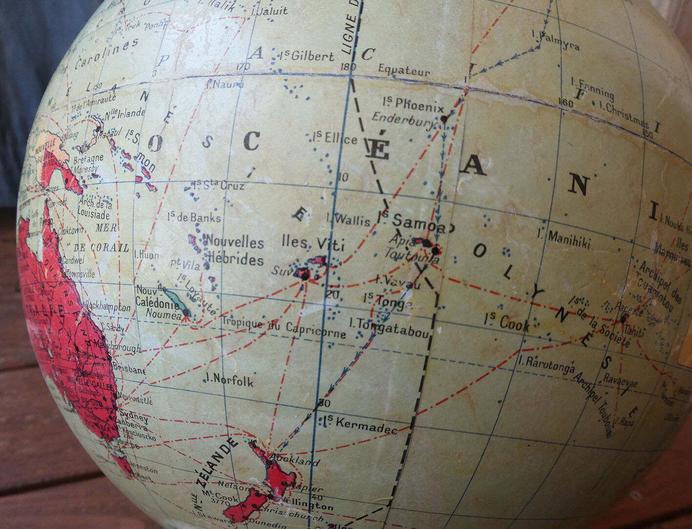 Globe terrestre Taride vintage des années 1940 - 37cm