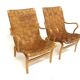 Set of 2 Scandinavian "Eva" armchairs, Bruno Mathsson, Sweden, 1970.
