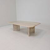 Rectangle Travertine Coffee or Side Table, Italy 1980s