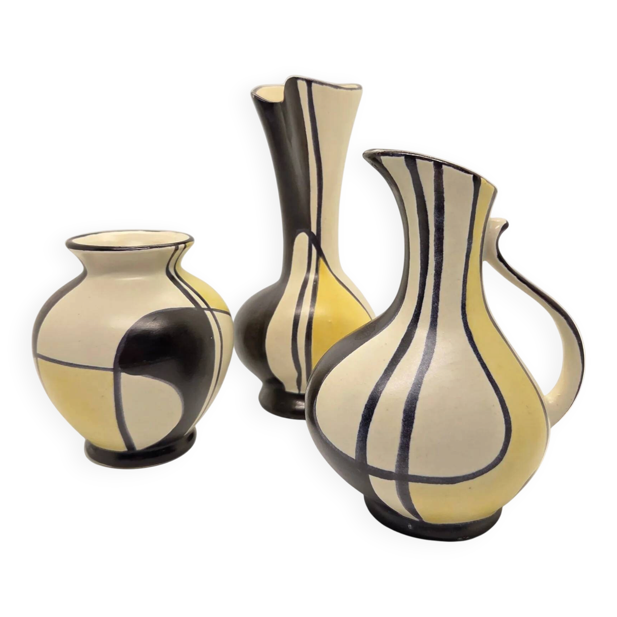 Trio of Bay Keramik vases with Florenz motif - 1957