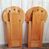 Paire de tabourets pliants