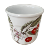 Vintage cherry porcelain jam jar