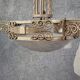 Large Art Deco chandelier, made of finely wrought wrought iron.
