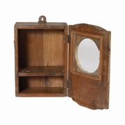 Little Old Wall Showcase Box has Clock Patina of Origin India