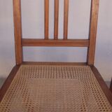 Set of 8 chairs and two fautuils of English style mahogany and mahogany veneer