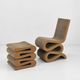 Chaise Wiggle Easy Edges avec tabouret par Frank Gehry pour Vitra