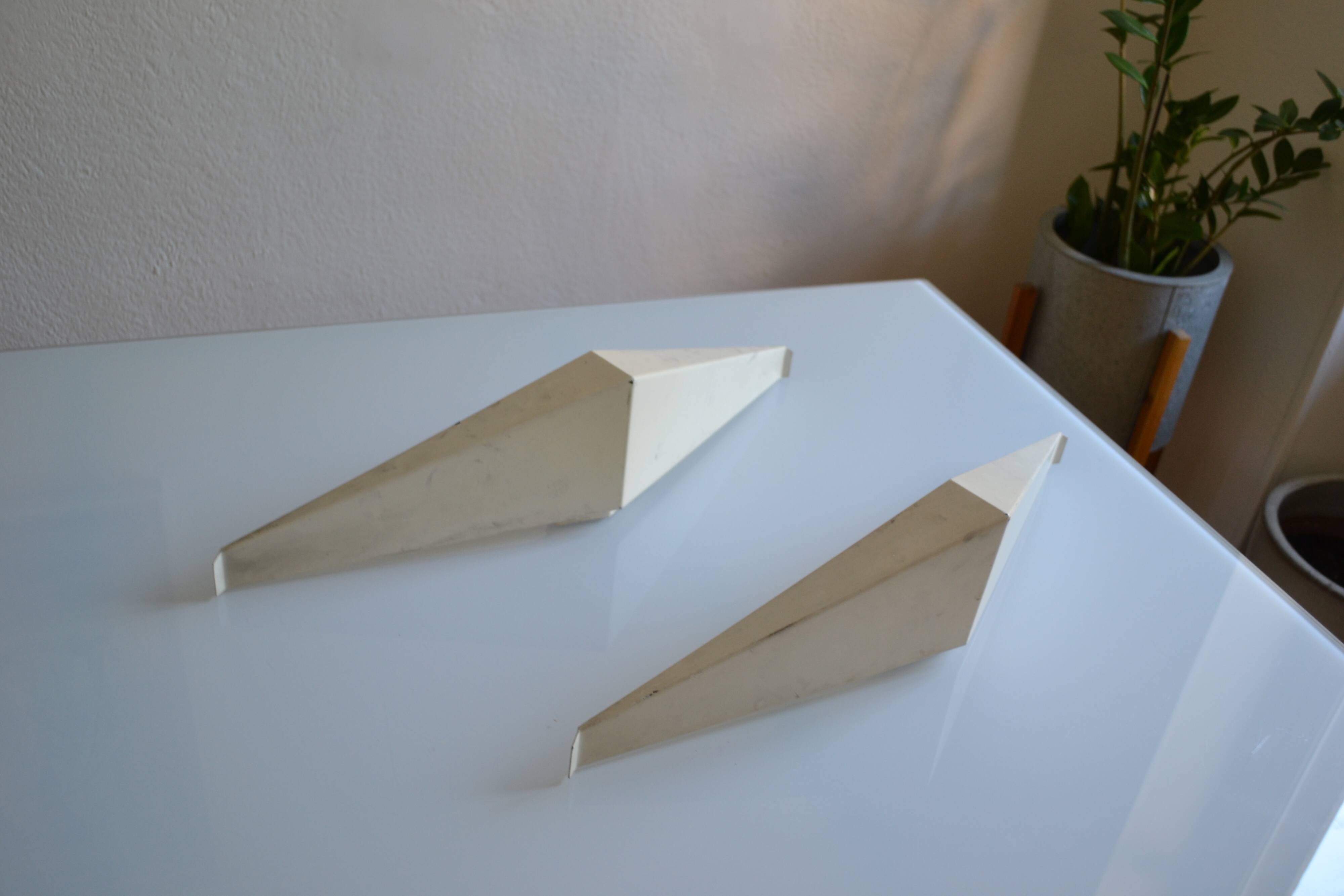 Pair of modernist reconstruction wall lamps