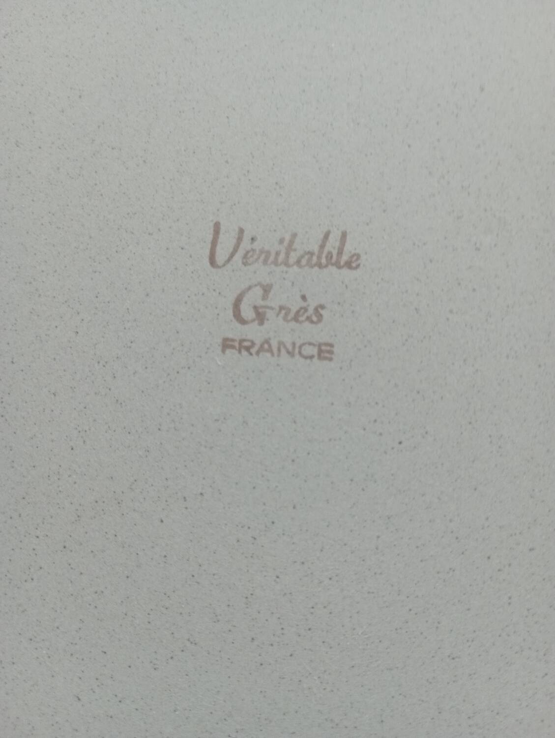 Flat plate in real France stoneware