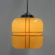 Art Deco hanging lamp with square glass shade