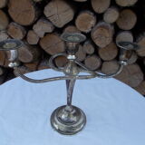 Patinated silver candlestick