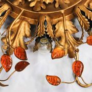 Maison Baguès ceiling light in crystal and gilded iron, 15 lights.