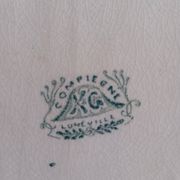 Oval ironstone dish "Compiègne" K&G Lunéville
